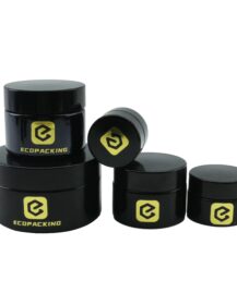 Beauty Cosmetic Cream Jars 5g 15g 30g 50g 100g 200g Black Uv Body Butter Scrub Glass Jar