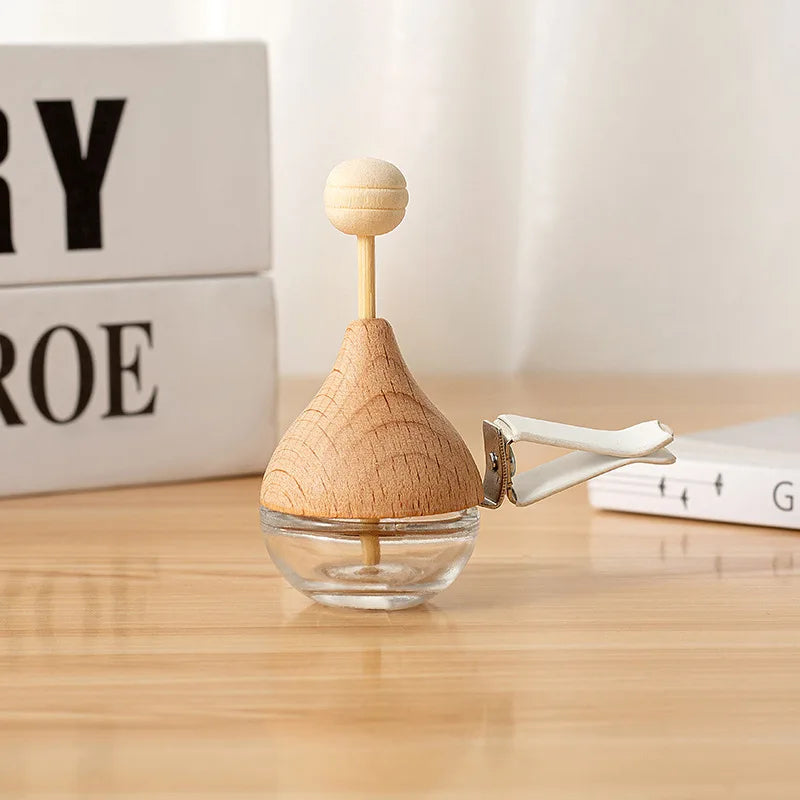 Essential Oil Diffuser Hanging Perfume Car Bottle air Freshener with Wooden for Car - 图片 3