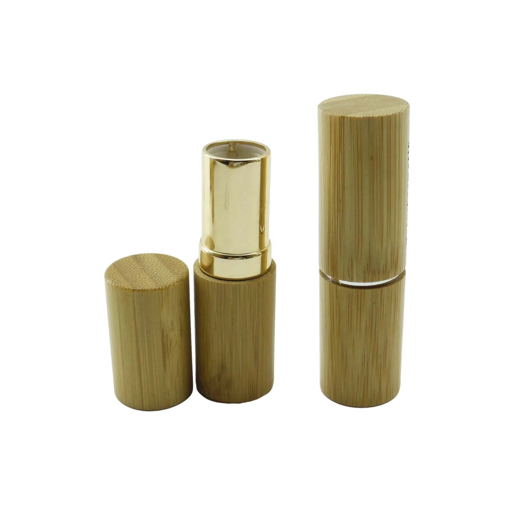 Real Bamboo Packaging Lipstick Tube 5g Bamboo Empty Lip Balm Tube Container - 图片 2
