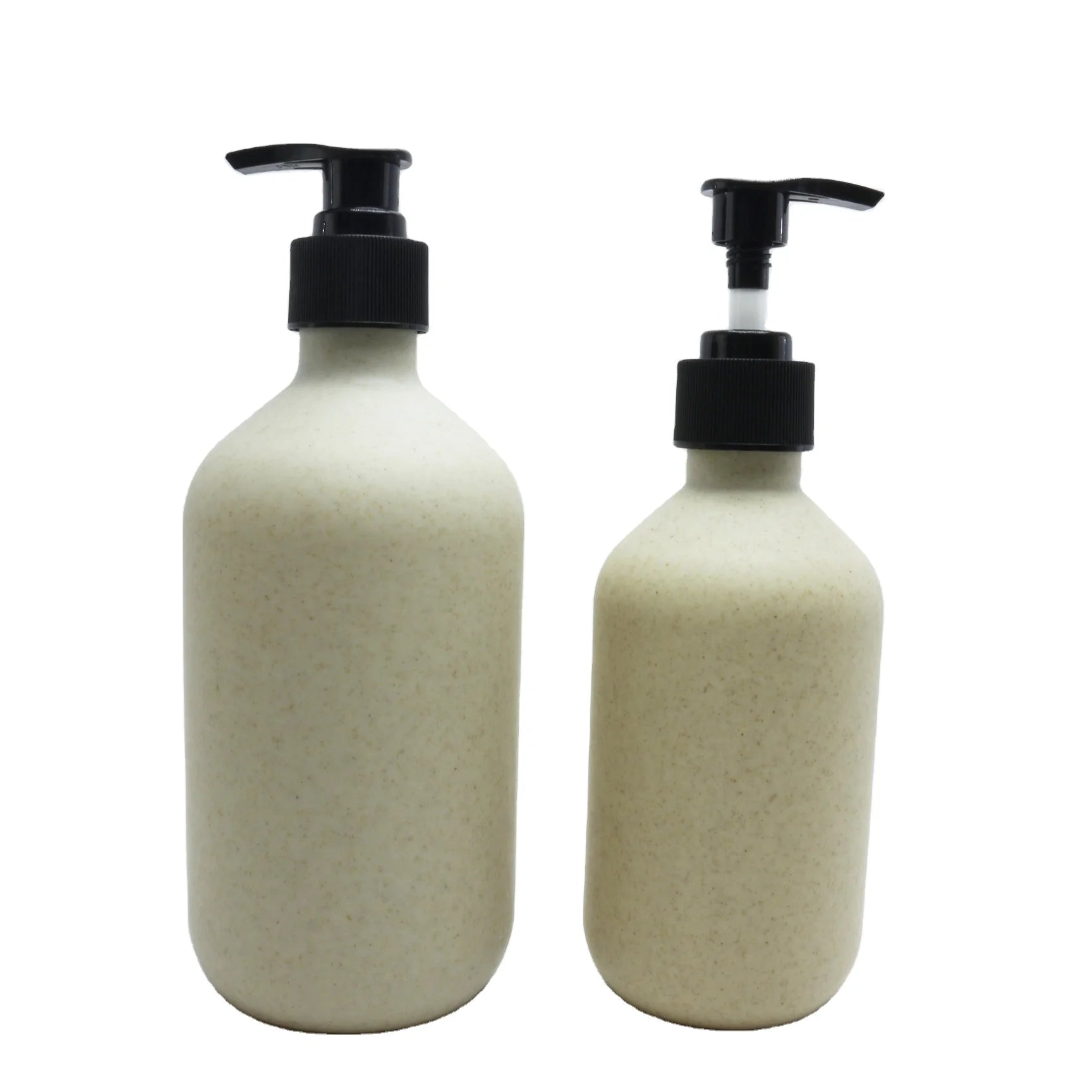 Eco Friendly Packaging Biodegradable Plastic Lotion Pump Liquid Soap Wheat Straw Shampoo Bottle 100ml 250ml 300ml 500ml - 图片 4
