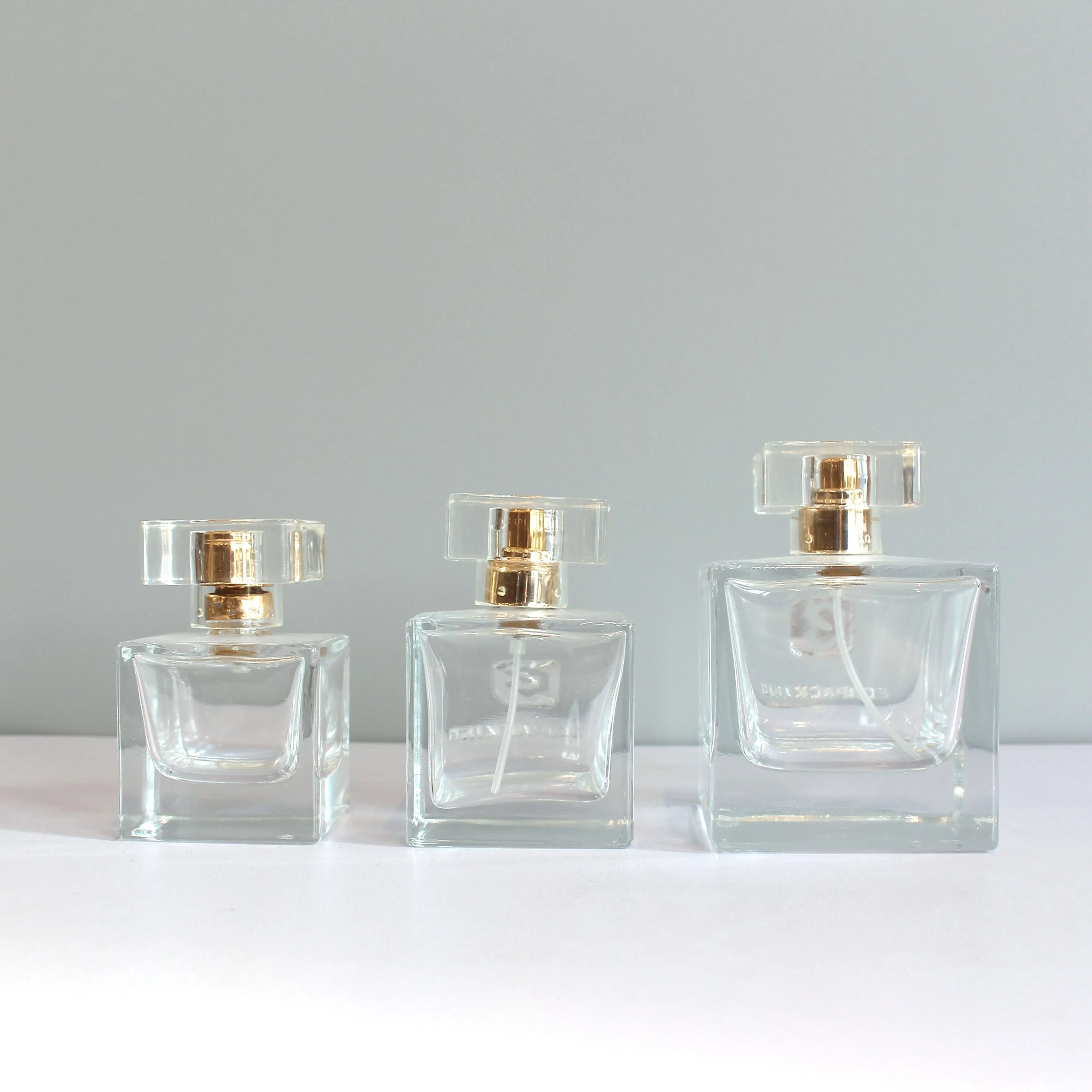 Cylinder Luxury square Glass Perfume Bottle Refillable 30ml 50ml 100ml Glass Spray Bottle - 图片 2