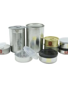 Empty Food Grade Tin Cans with Pull Ring Round Metal Tin Cans for Food Canning Packing