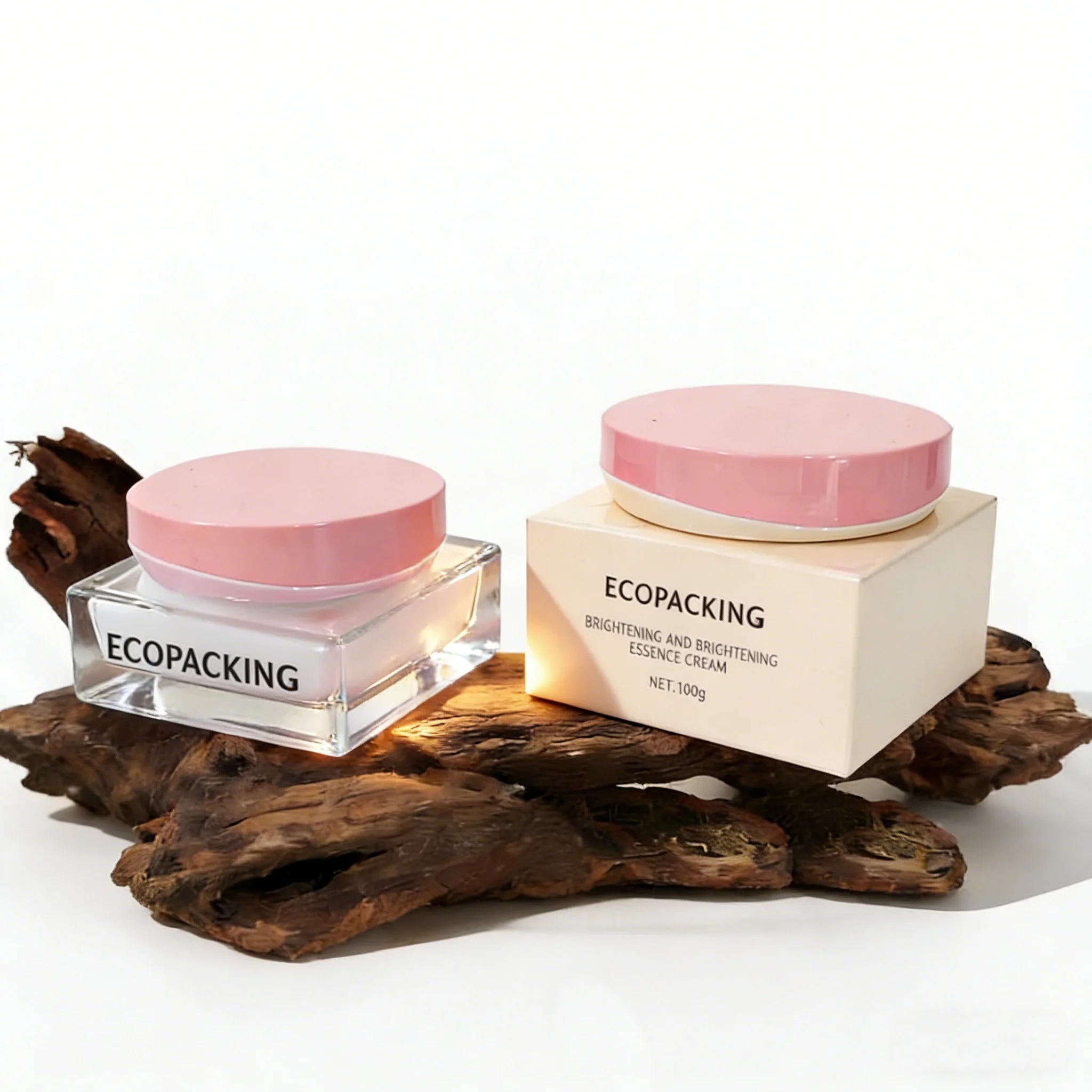 square Shape Thick Bottom 100g 200g Glass Cosmetic Jars with Plastic Lids Empty for Cream Packaging - 图片 7