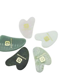 Best Selling Green Gua Sha Facial Body Massage Tools Wholesale Jade Scraping Board Rose Quartz Jade Gua Sha Stone Set