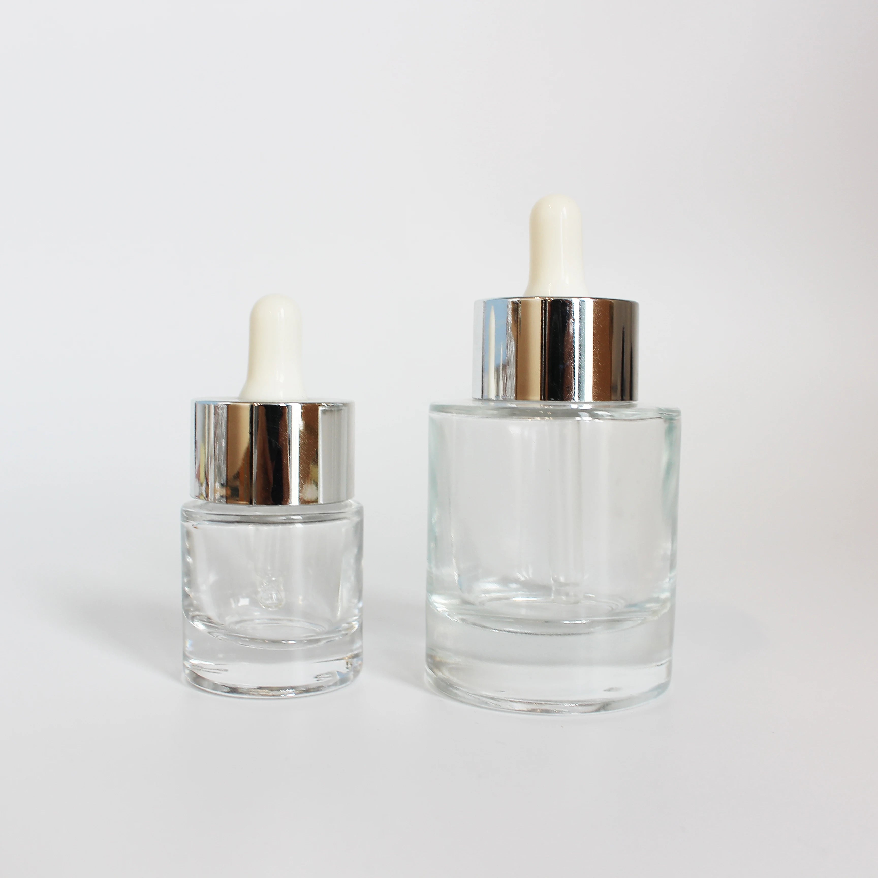 Empty Luxury Custom Cosmetic Glass Dropper Bottle for Essential Oil Hair Oil 15ml 30ml 50ml Thick Bottom - 图片 4