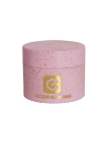 Custom logo pink Wheat Straw Cosmetic Jars 50g Body Butter Plastic Cream Jars