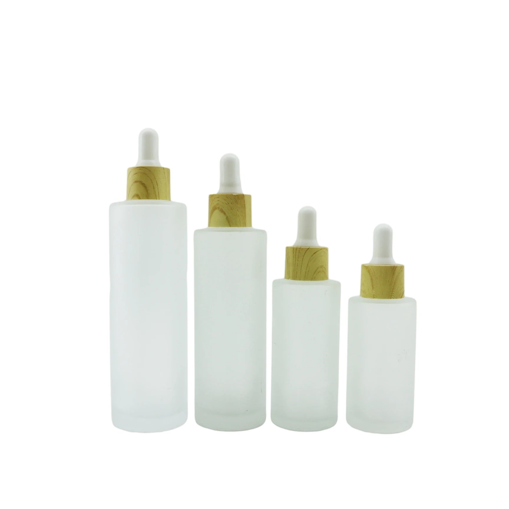 30ml 50ml 100ml 150ml Frosted Black Bamboo Cosmetic Packaging Glass Oil Dropper Bottle for Hair Essential Oil Skin Care BBB888 - 图片 2