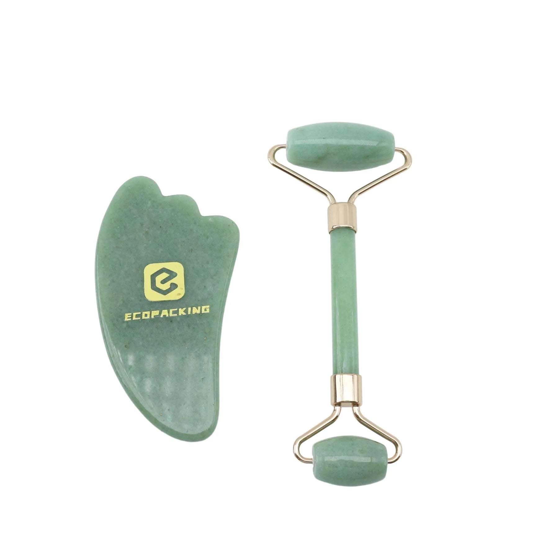 100% Natural Pure Rose Quartz Jade Gua Sha Massage Tool Gemstone Skincare Roller Crystal Guasha Scraper - 图片 3