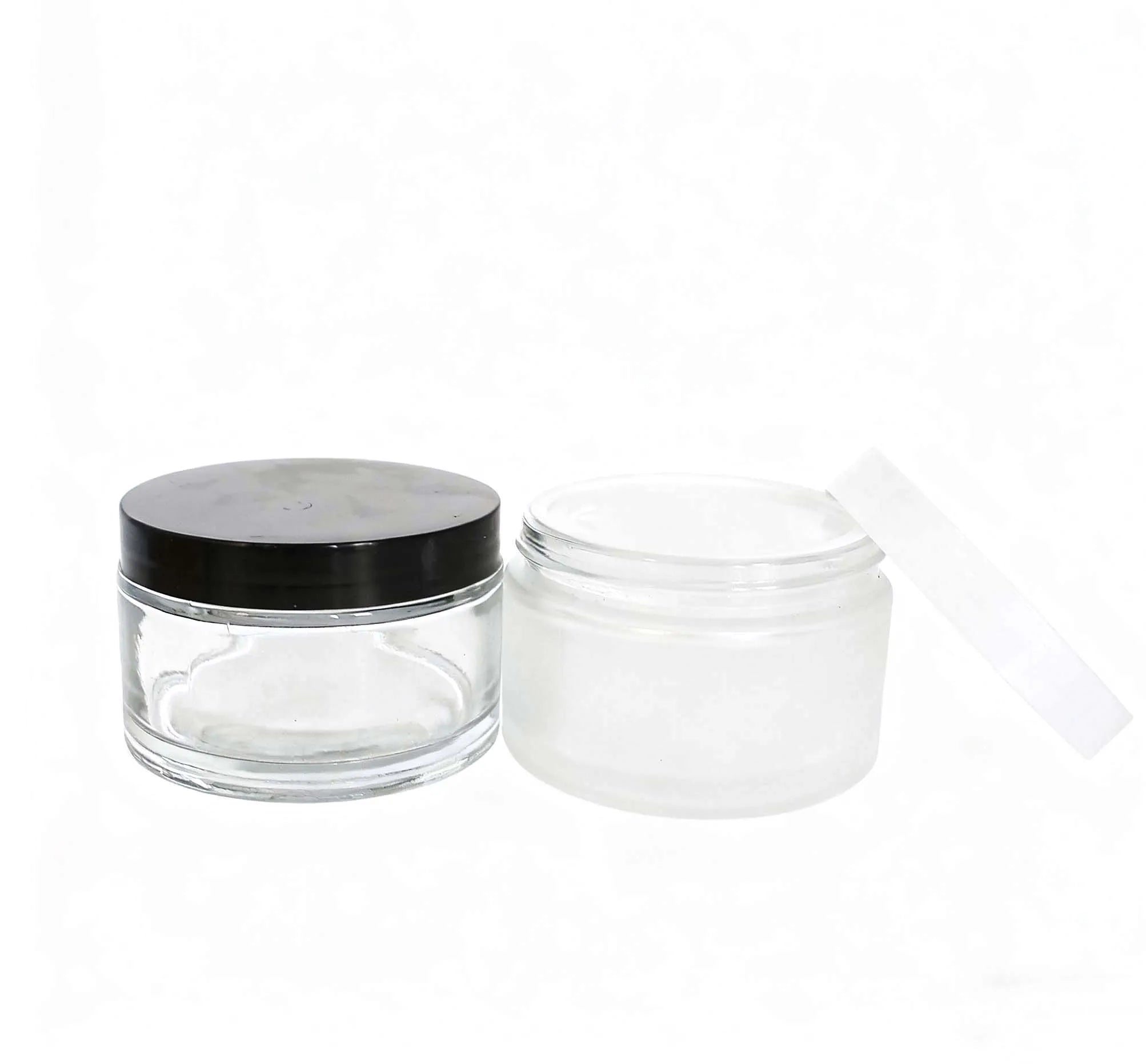 Natural Wide Mouth Cosmetic Body Cream 200ml Frosted Glass Cosmetic Jar with Bamboo Lid - 图片 4