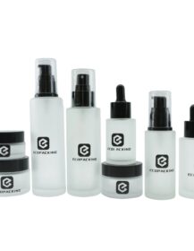 Hot Sale Glass Pump Bottle Cream Jar 15ml 30ml 50ml 60ml 100ml 120ml 200ml clear Frosted Dropper Spray Bottle