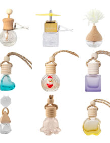 Car Perfume Bottle 5ml 6ml 8ml 9ml 10ml 12ml Hanging Glass Bottle Diffuser Air Freshener Ornament Perfume Pendant