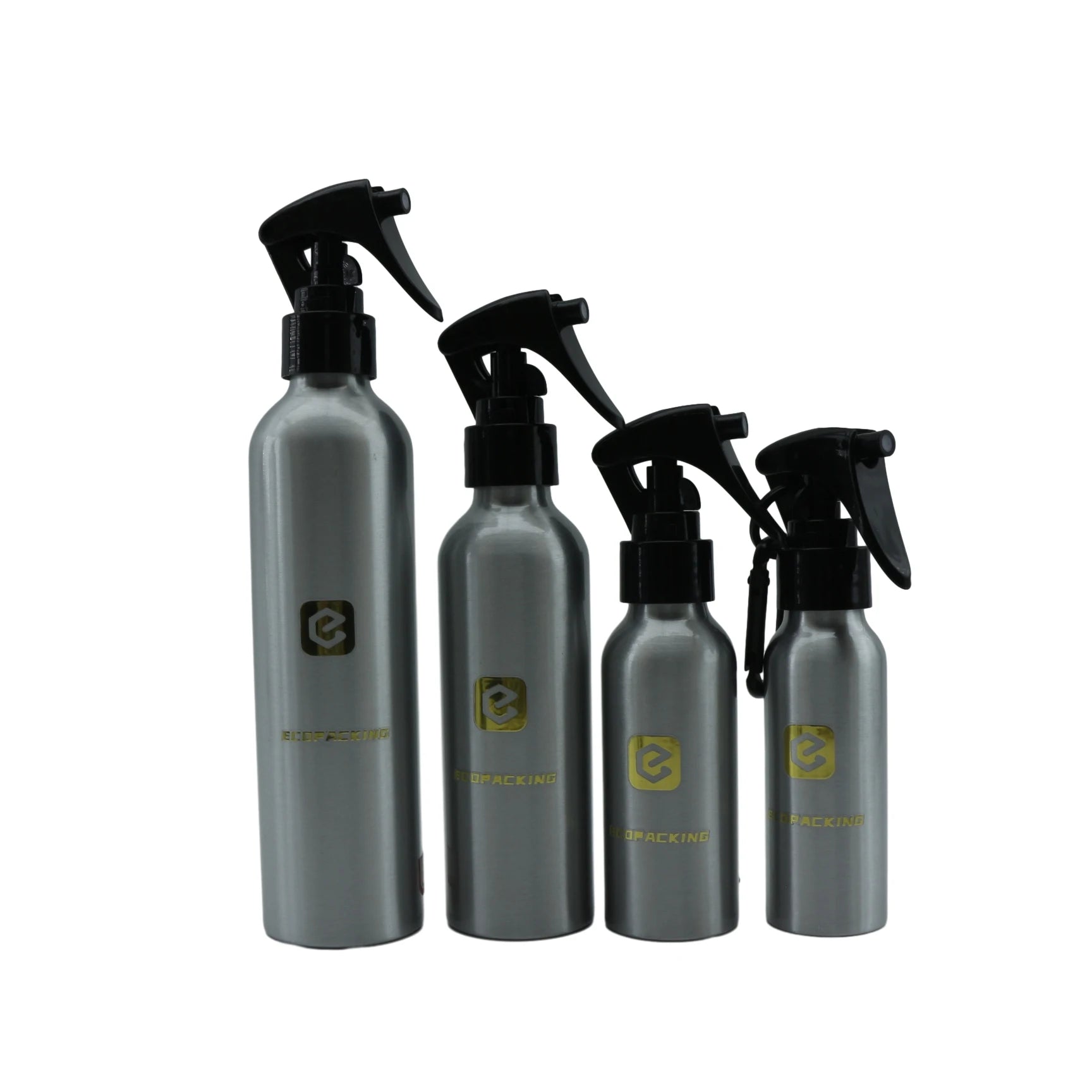 Unique 250ml 500ml 1000ml Silver Aluminum Spray Bottle with Sprayer for Kitchen Cleanser Packaging - 图片 3