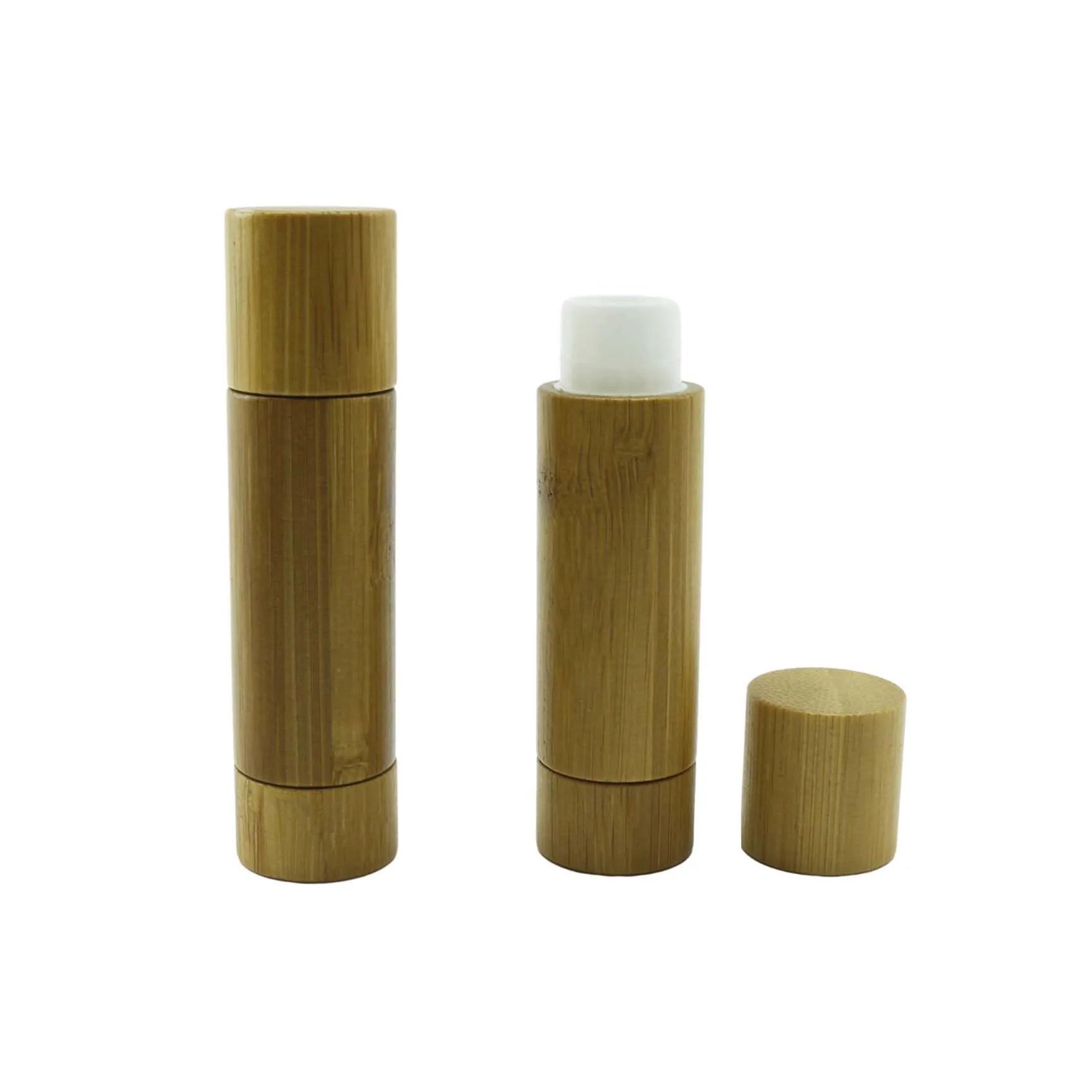 Wholesale Eco Friendly 5g 5ml Bamboo Lip Balm Tube for Cosmetic Containers Lip Balm Stick Container - 图片 3