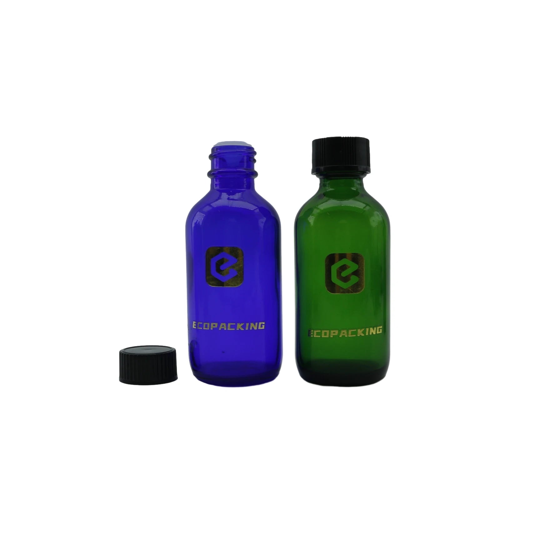 30ml 60ml Boston Blue Green Glass Dropper Bottles for Essential Oil Skin Care Serum & Cream Carton Packed - 图片 2