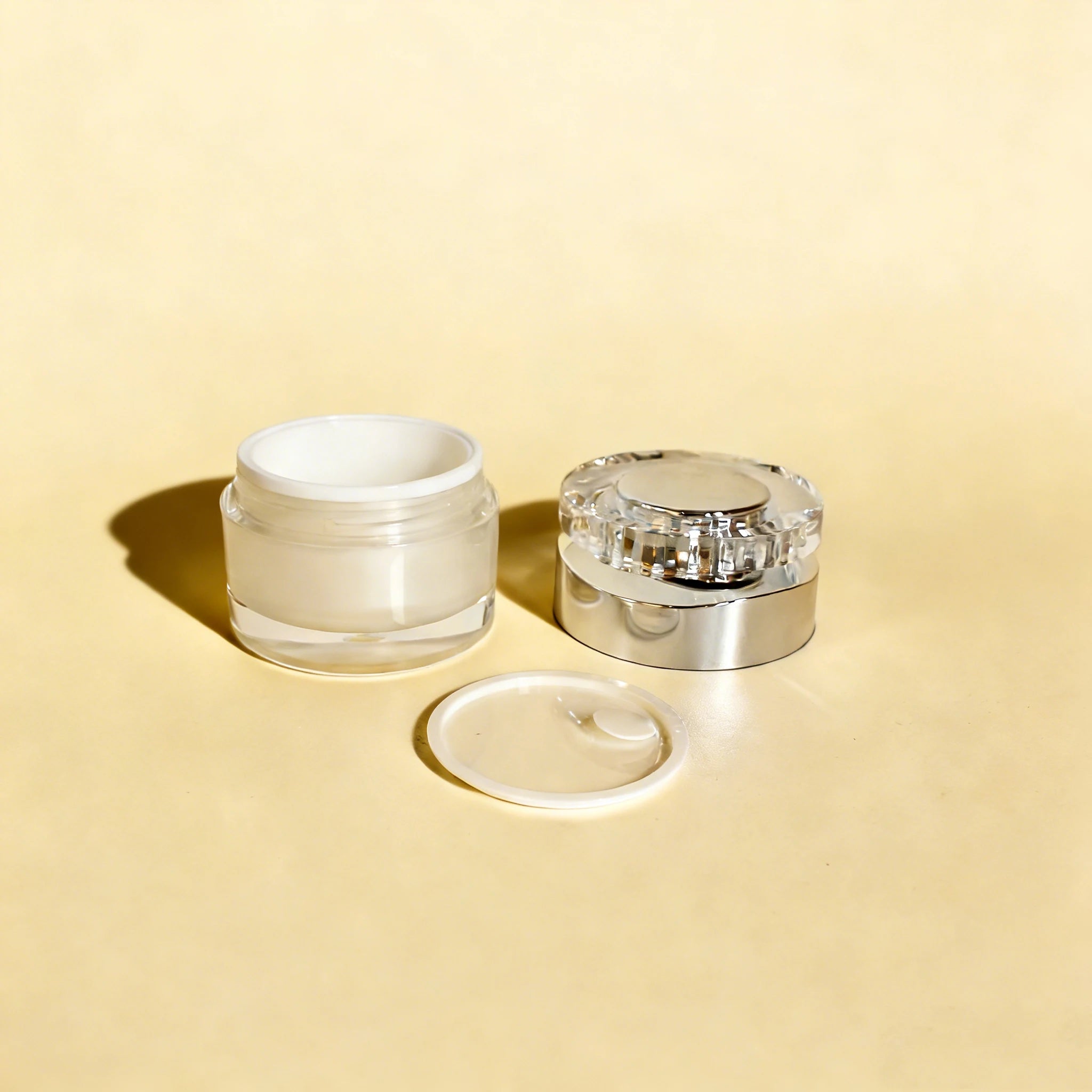 15ml 30ml 40ml 50ml 100ml Luxury Acrylic White Airless Pump Body Oil Bottle Packaging for Face Lotion Serum - 图片 4