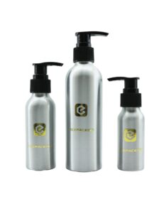 Recycled Empty 30ml 50ml 100ml 250ml Silver Metal Aluminum Bottles Pump for Shampoo Lotion Hair Conditioner Hand Soap Perfume