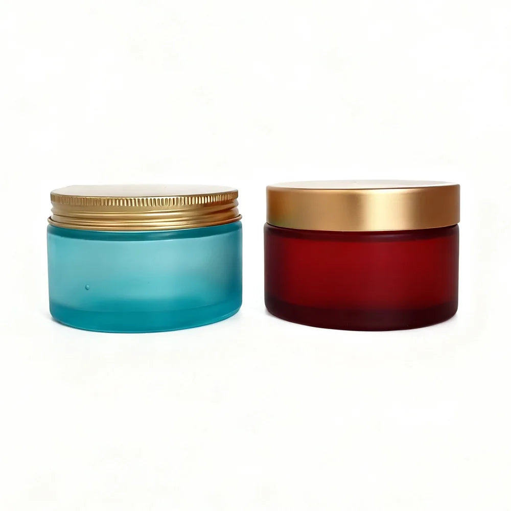 Wide Mouth Custom Color Glass Cosmetic Body Butter Cream Jar 200g 200ml Glass Jars M888 - 图片 4