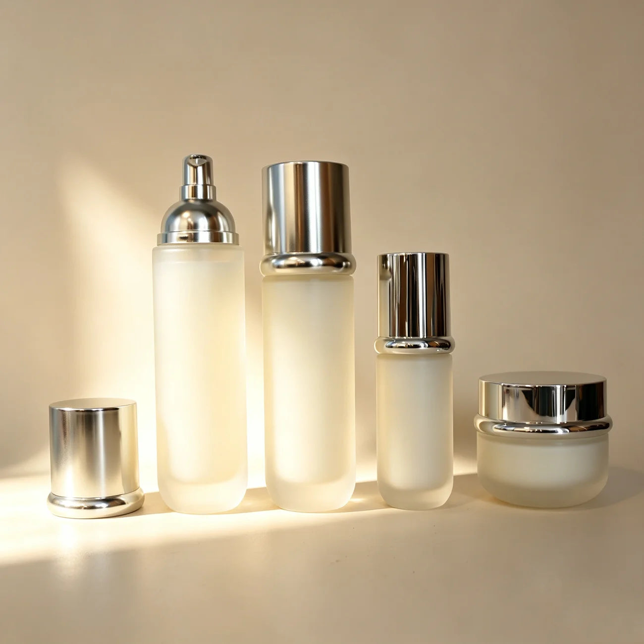Custom Luxury Serum Cosmetic Packaging Sets Skincare Bottles Glass Jar Cream Container Lotion Pump Sprayer Bottle - 图片 5