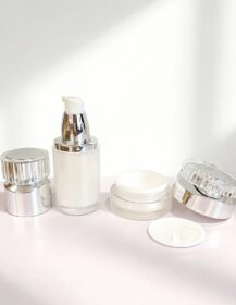 Eco Friendly Acrylic Airless Pump Bottle Cream Jar for Personal Care Products