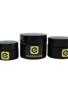 Luxury Cosmetic Jars 15ml 30ml 50ml Black Glass Jar Uv Violet Lotion Jar