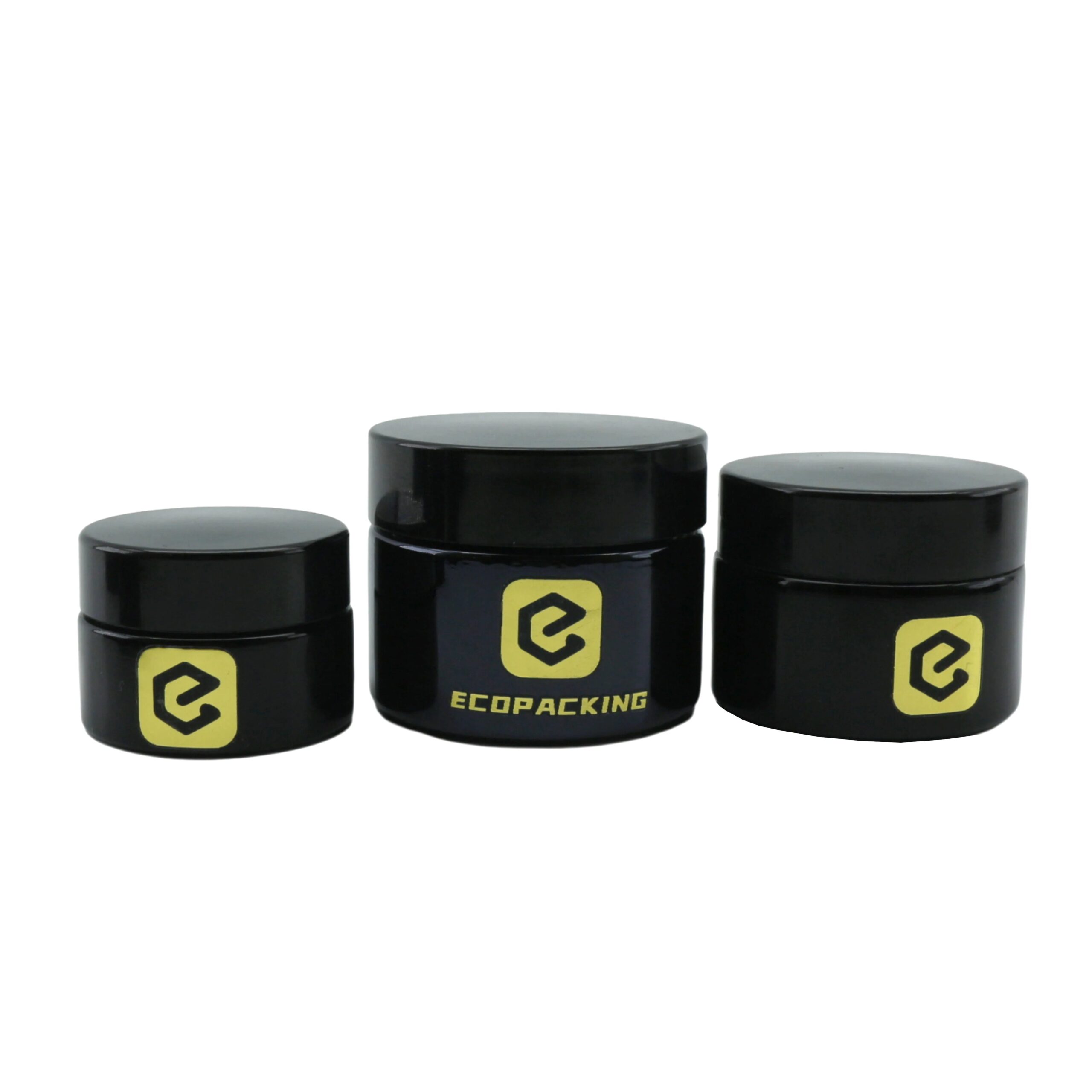 Luxury Cosmetic Jars 15ml 30ml 50ml Black Glass Jar Uv Violet Lotion Jar
