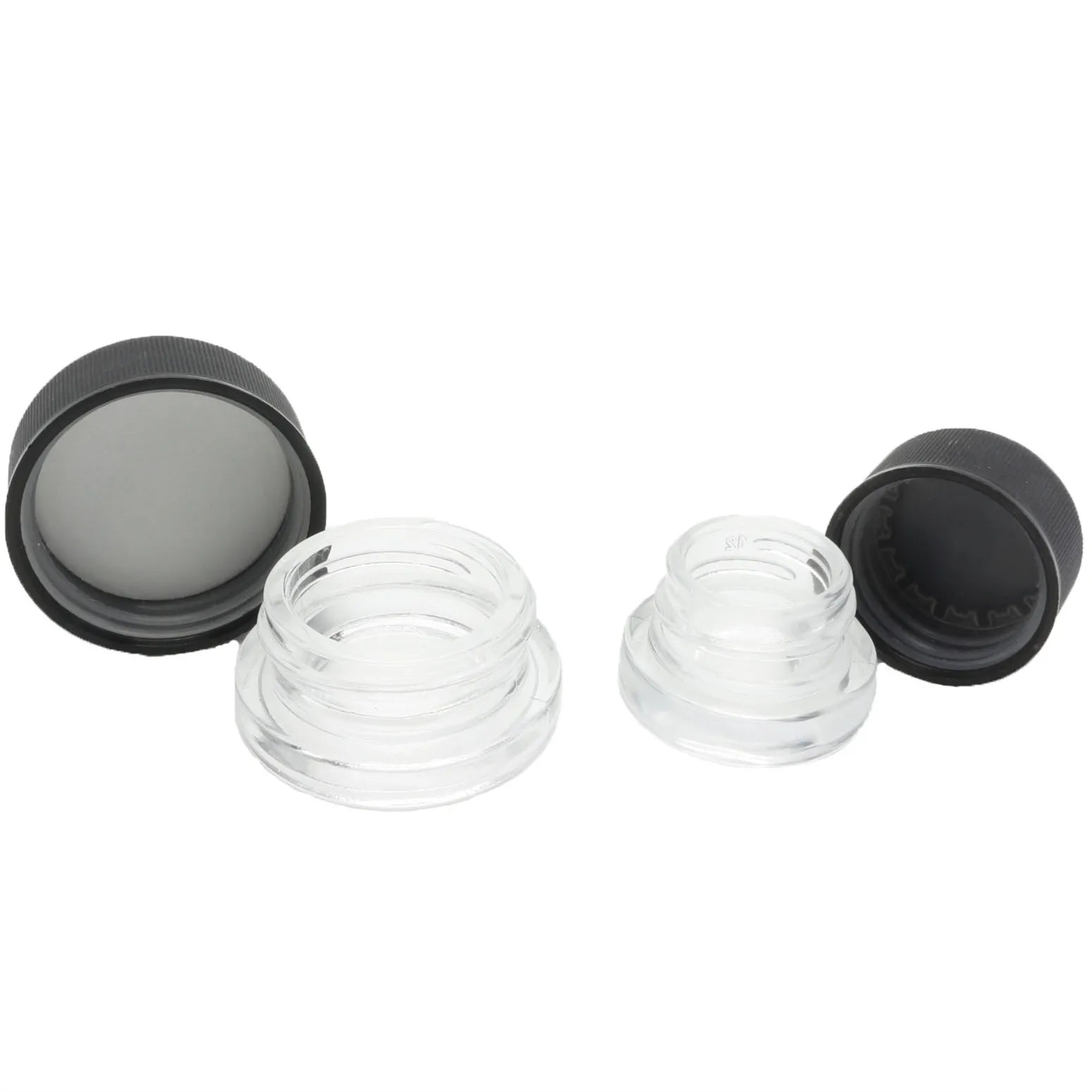 Luxury 3ml 5ml 7ml 9ml Gram Mini Jar Smell Proof Container clear Thick Wall Childproof Small Glass Jar - 图片 3