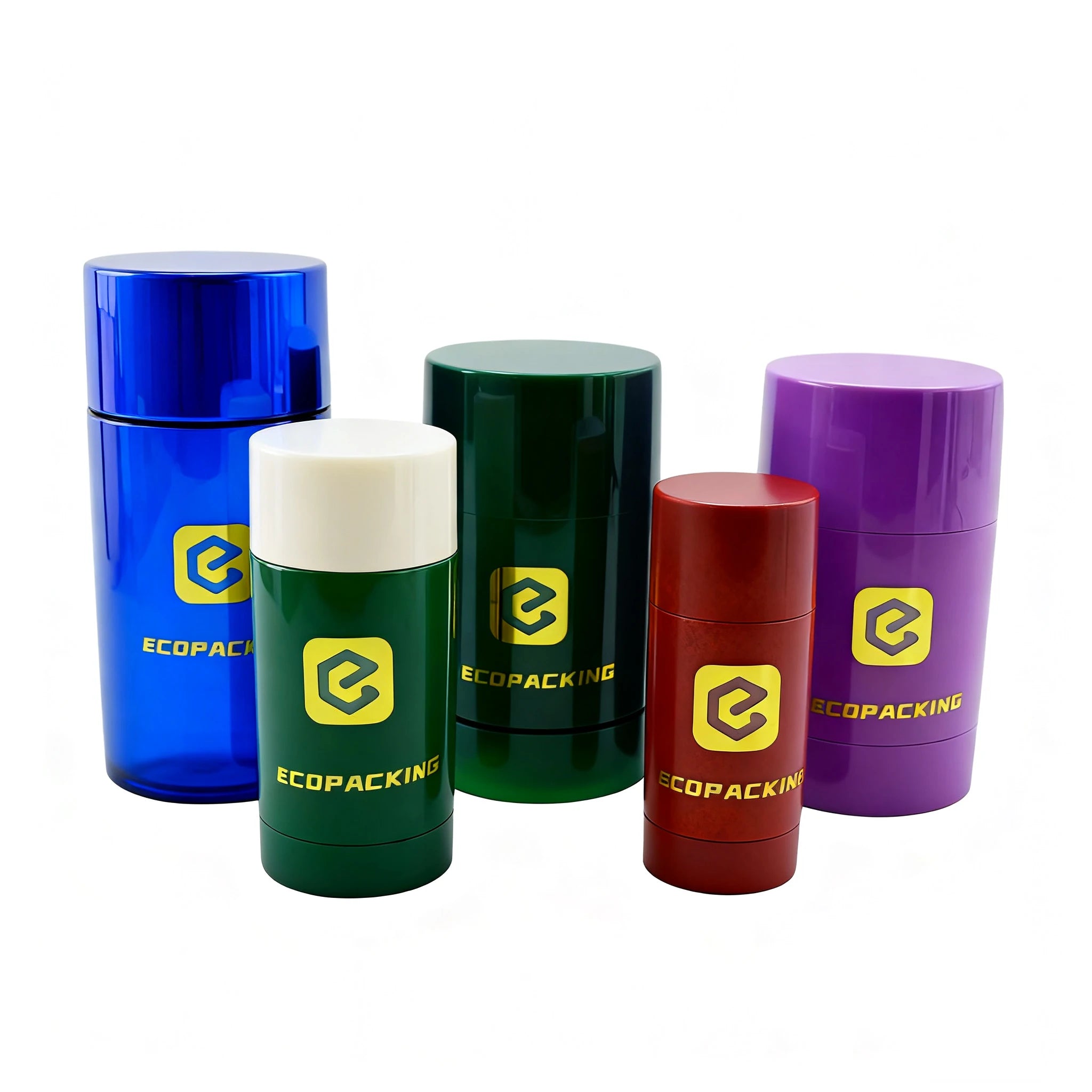 Custom Logo Printed PP AS Deodorant Packaging Stick Round Twist-up Roll on Deodorant Container Cosmetic Packaging - 图片 5