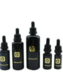 Violet 10 15 30 ml 50 60 100 ml Empty Essential Oil Dark Violet Glass Dropper Bottles with Black Dropper Lid