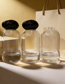 Custom Luxury Unique 30ml 50ml 100ml Round Cylindrical Glass Bottle Perfume Thick Bottom Round Perfume Bottle