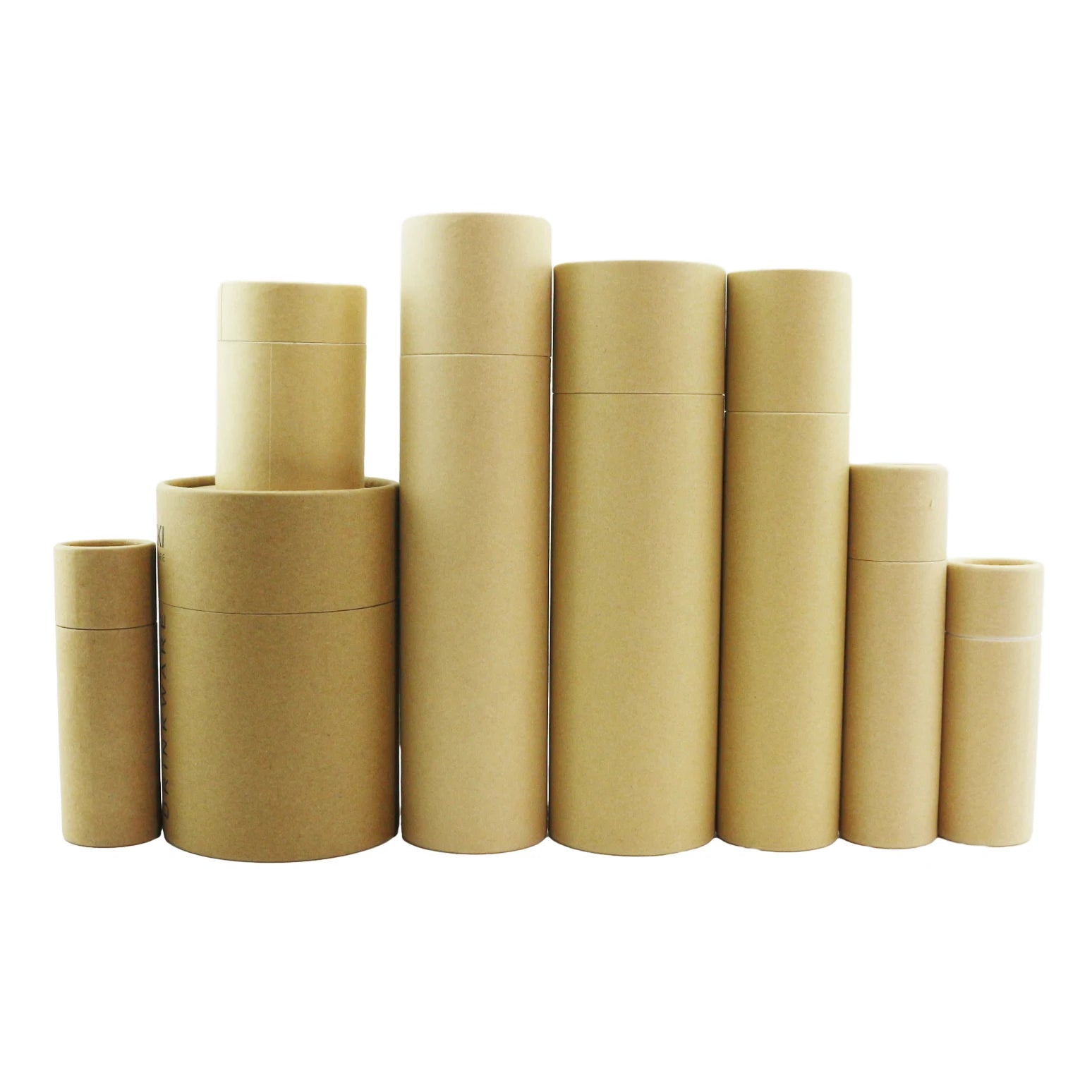 100% Recycled Custom Brown Kraft Cardboard Paper Tube Package for Tea Saffron Food Grade Package Eco Friendly - 图片 4