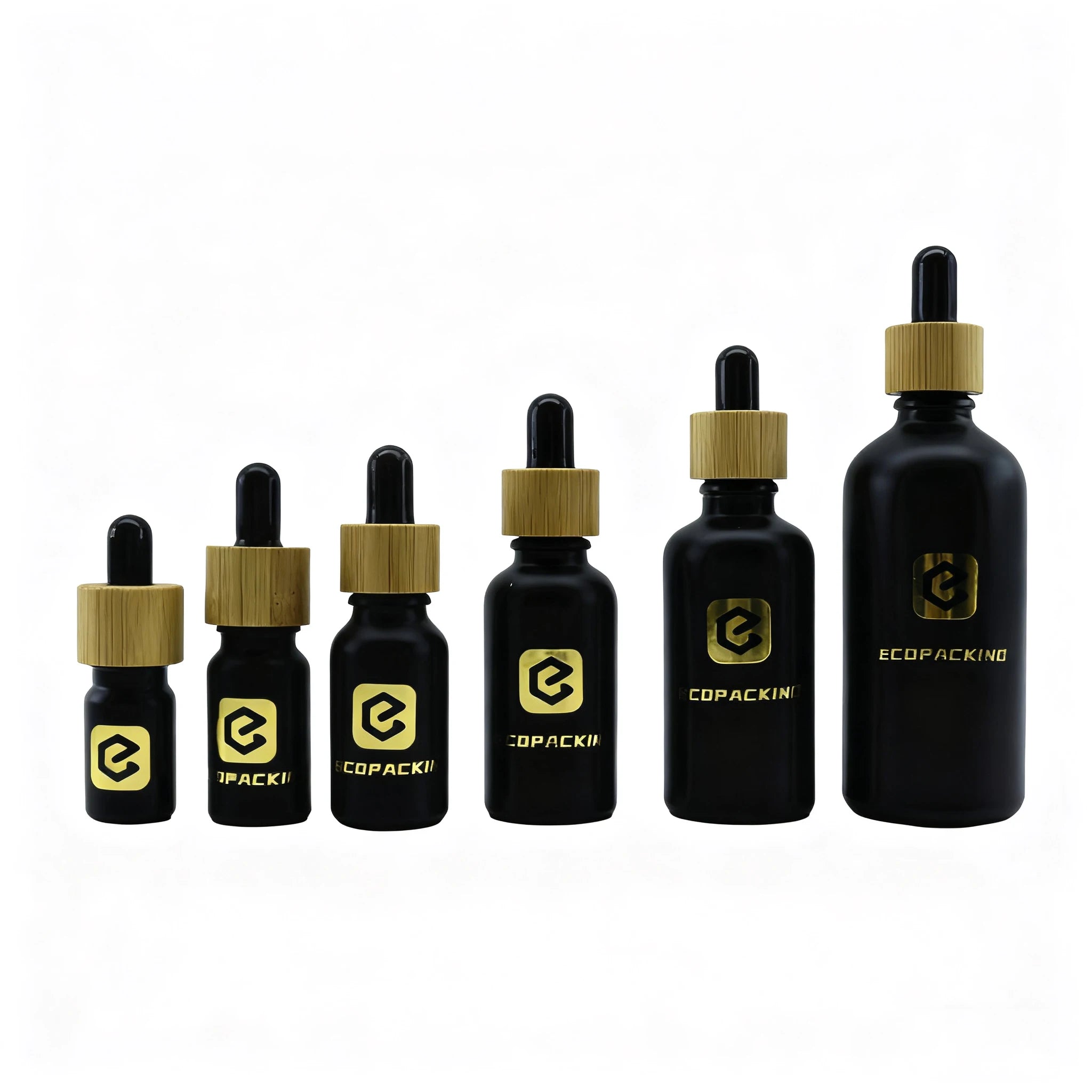 Cosmetic 5ml 10ml 15ml 20ml 30ml 100ml 50ml Glass Bottle clear Black Blue Green Amber Essential Oil Bamboo Dropper Glass Bottle - 图片 5