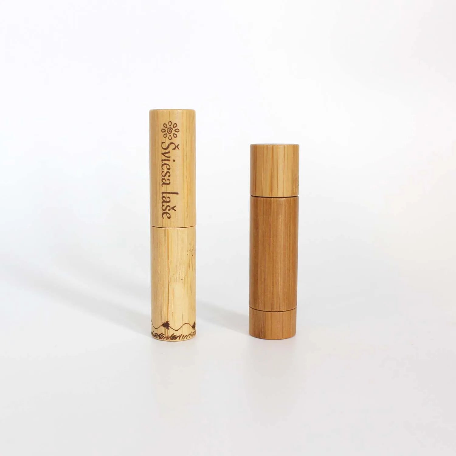 Custom Lip Balm Tubes Packaging Eco 5ml Bamboo Teist up Lipstick Tube
