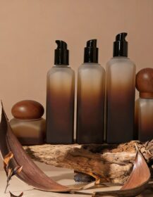 Cosmetic Packaging Set 40ml 100ml 120ml Luxury Glass Lotion Pump Bottle 50g Face Jar Wooden Silk Screen