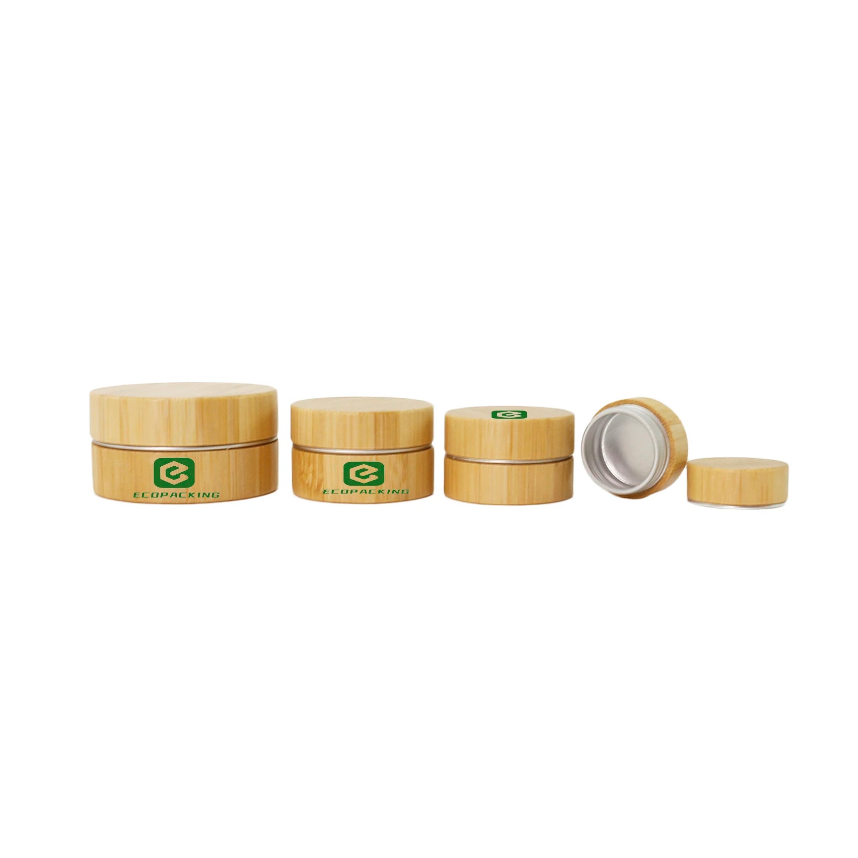 Empty Bamboo Aluminum Tin Jar for Cosmetic Cream Skin Care Container 5g 10g 30g 50g 100g 150g - 图片 5