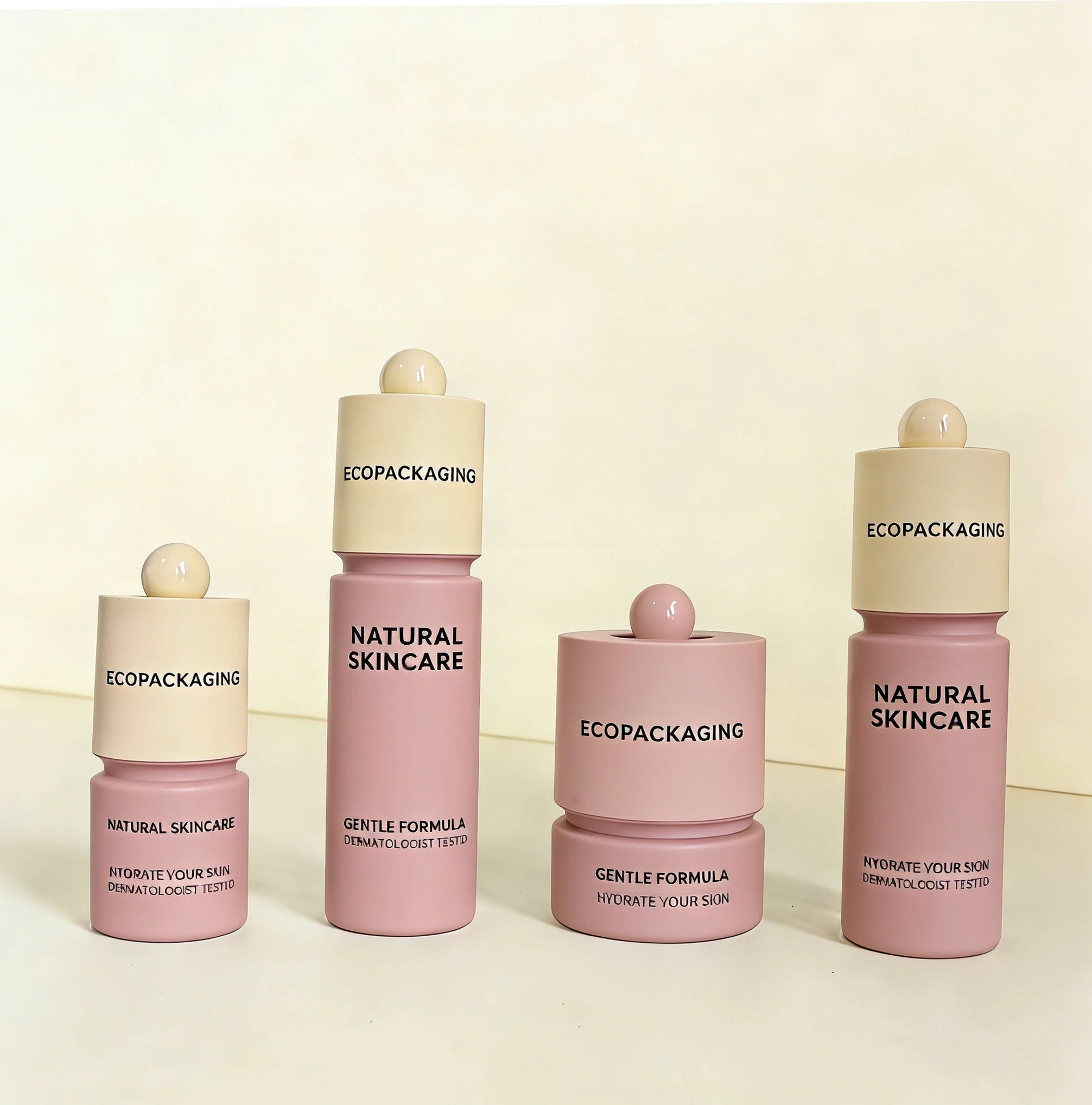 Light Oxygen Skincare Bottle Set Cosmetic Lotion Serum Glass Bottle and Face Cream Jar for Natural Skin Care Essence - 图片 9
