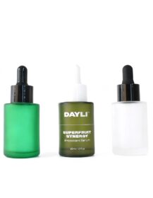 Custom logo 30ml Frosted Glass Cosmetic Oil Skincare Serum Dropper Essential Oil Bottles for Hair