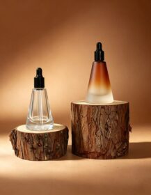 Luxury 15ml Frosted Amber Gradient Glass Dropper Bottles Empty Cosmetic Skincare Serum Essential Oil Containers