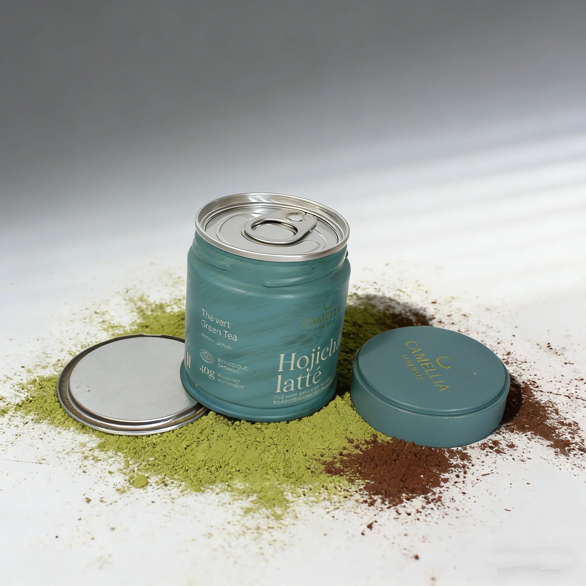 Wholesale Food Grade 30g Matcha Tin Airtight Double Lid Matcha Powder Tin Can Matte Pink Matcha Tea Tin
