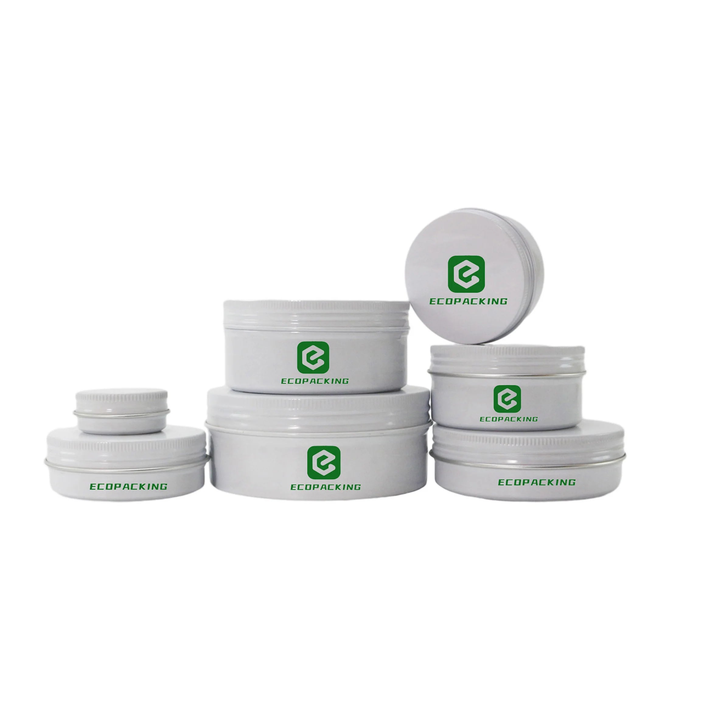 Empty White Round Small Metal Jar Cosmetic Cream Candy Mint Aluminium Tin Can Container D888 - 图片 2