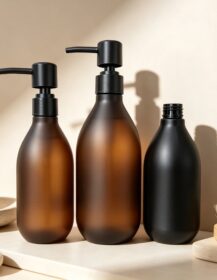 Custom 300ml 500ml PET Vase-Shaped Plastic Pump Bottle with Design for Cosmetic Lotion Packaging Silk Screen Printing