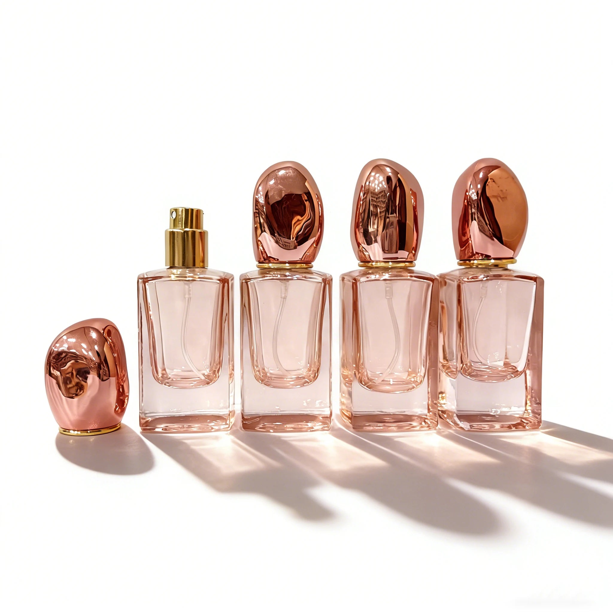 Custom Color Square Empty Perfume Bottle 30Ml 50Ml 100Ml Glass Perfume Bottle for Perfumes Essential Oil Packaging - 图片 2
