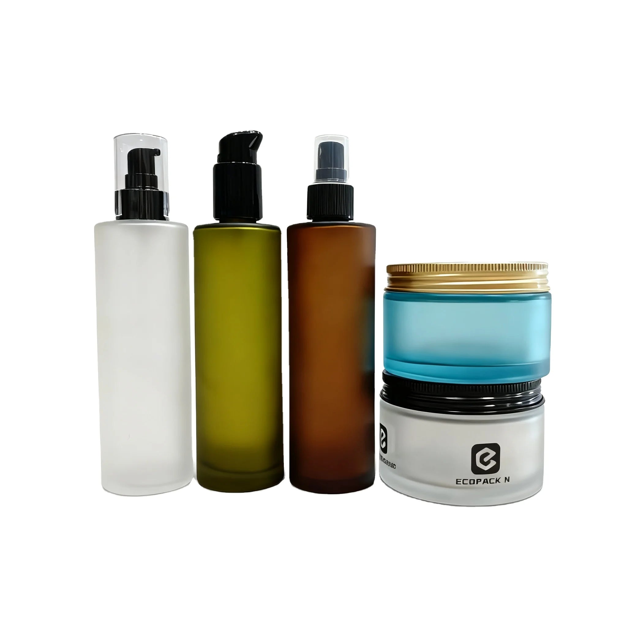 100ml 200ml Clear Powder Glass Cream Jar Scrub Body Butter Container Jar With Lids - 图片 3
