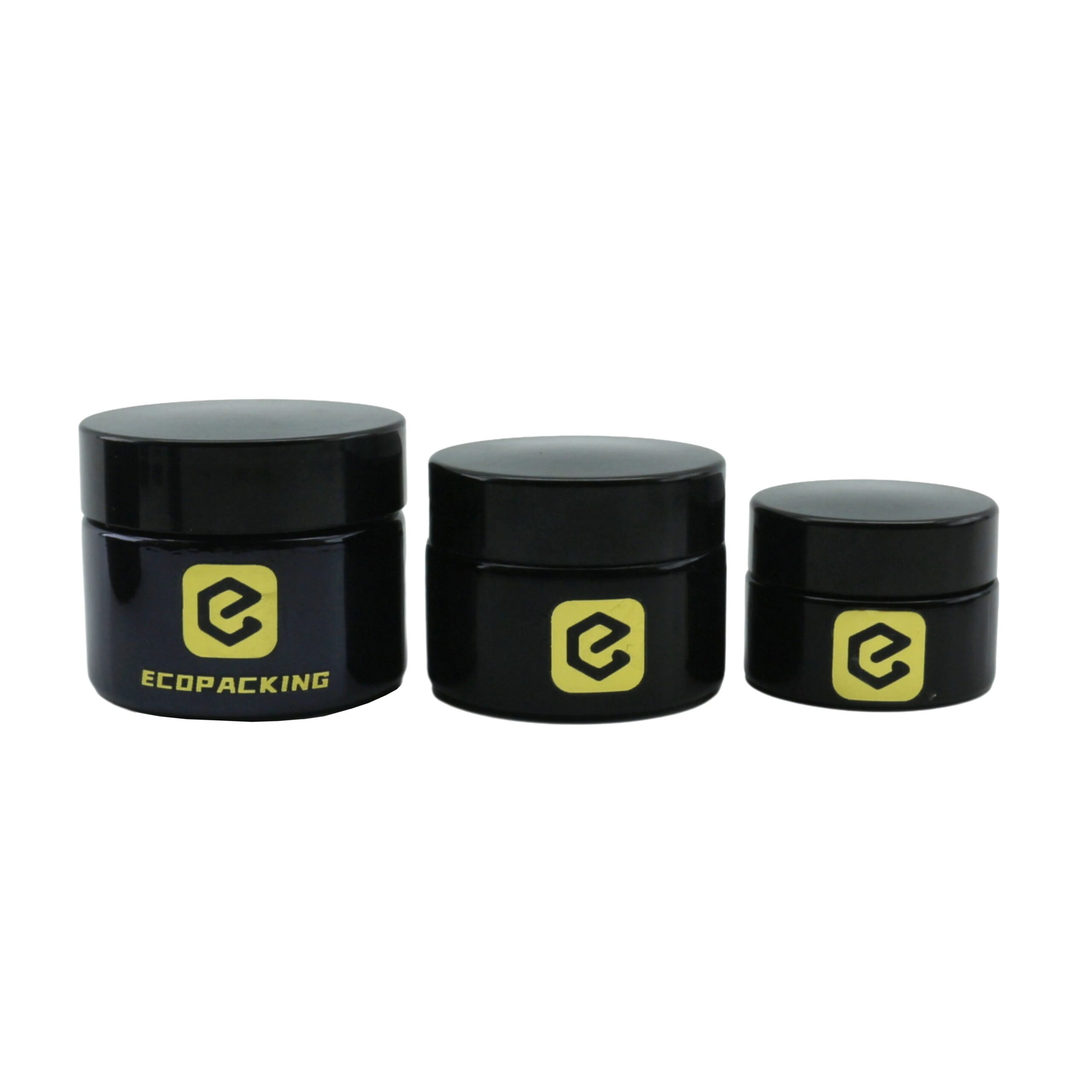 Cosmetic Glass Jars 5g 15g 30g 50g 100g 200g Dark Violet Jar Uv Black Glass Jar - 图片 2