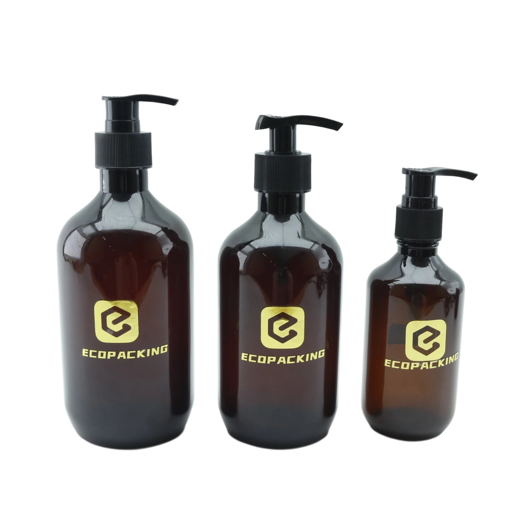 250ml 300ml 500ml 1000ml Amber PET Plastic Shampoo Bottles