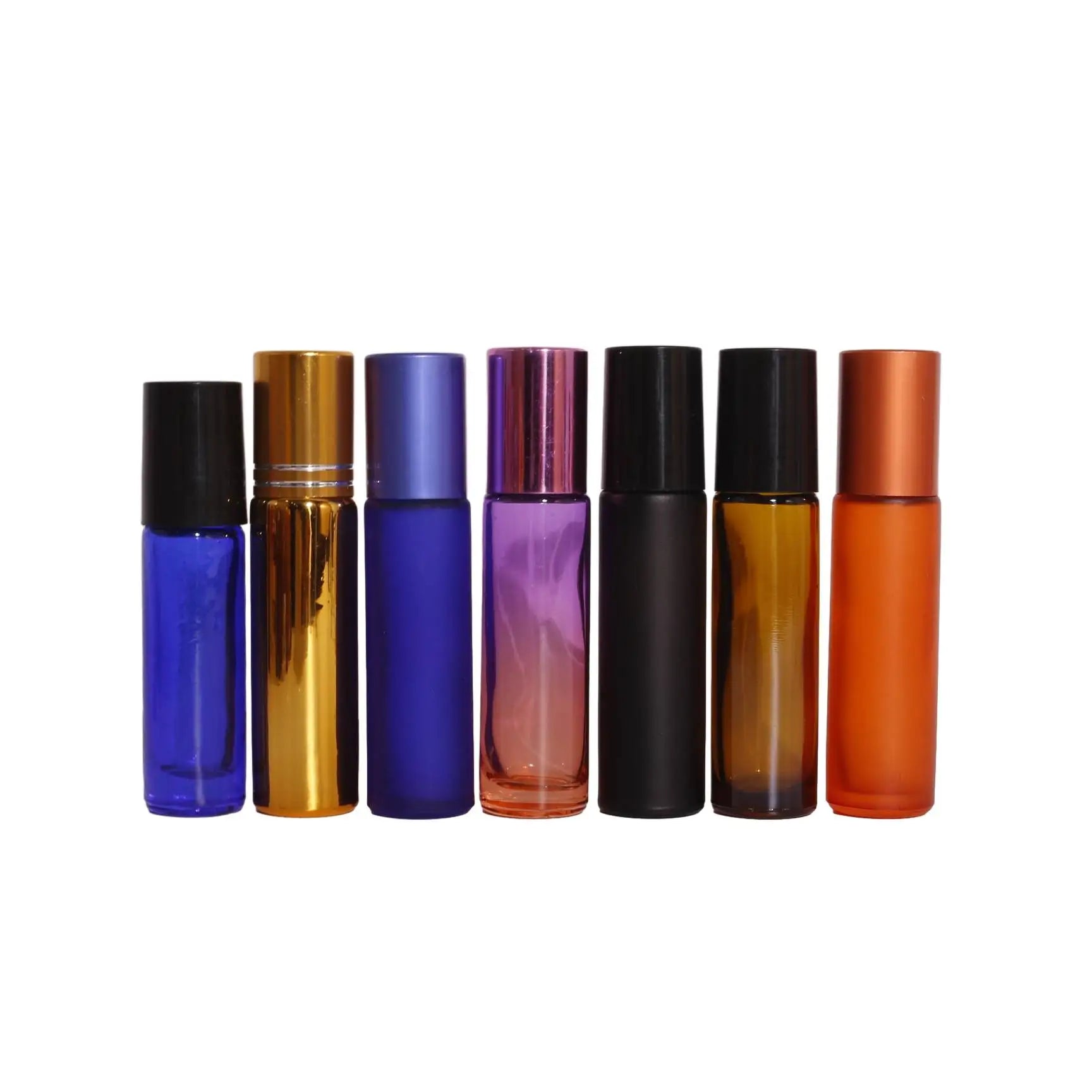 Essential Oil Roll on Glass Bottle Amber Roller Bottle with Black Lid 10ml - 图片 4