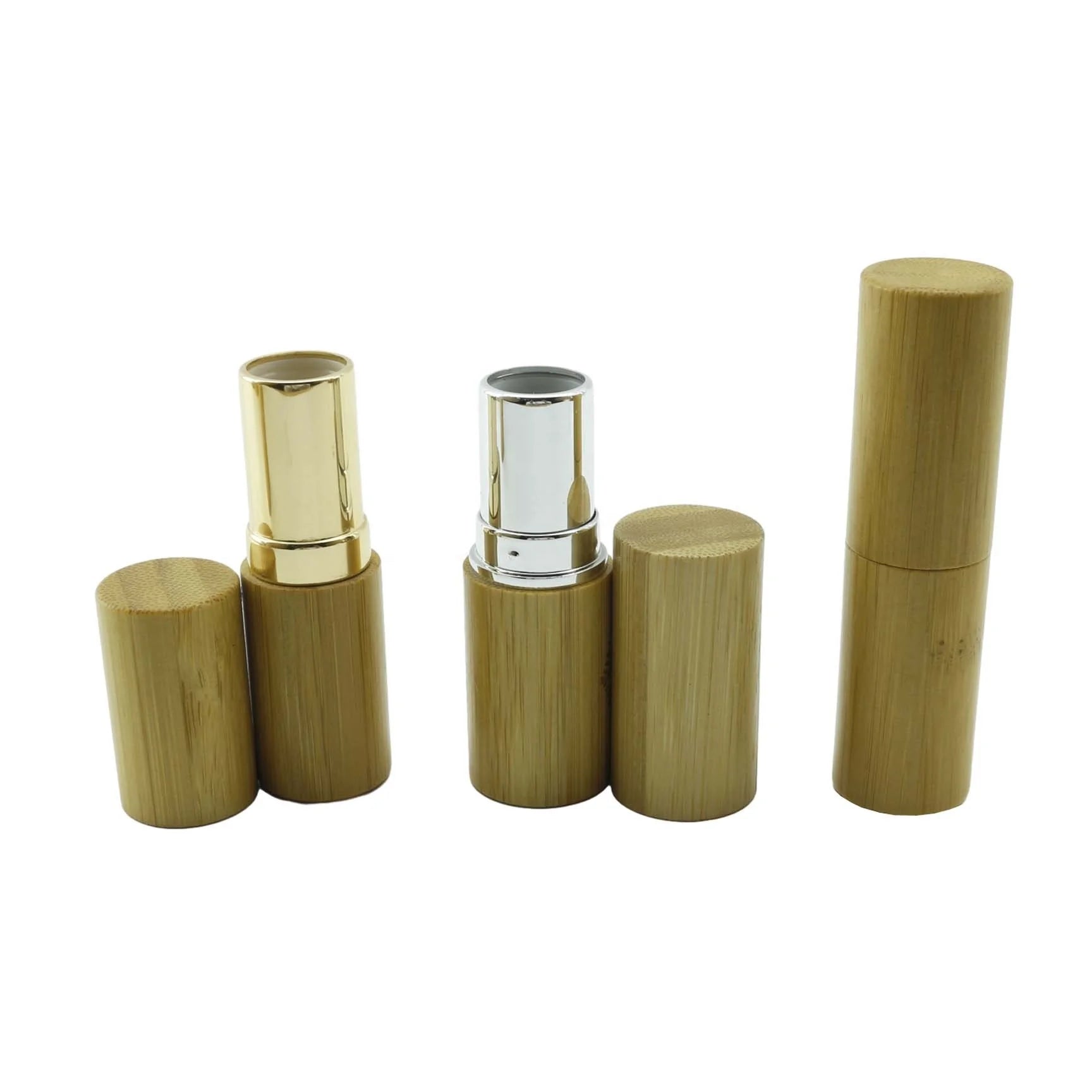Luxury Lipstick Tube 5ml 5g Custom Aluminum Inner Bamboo Lipstick Tube