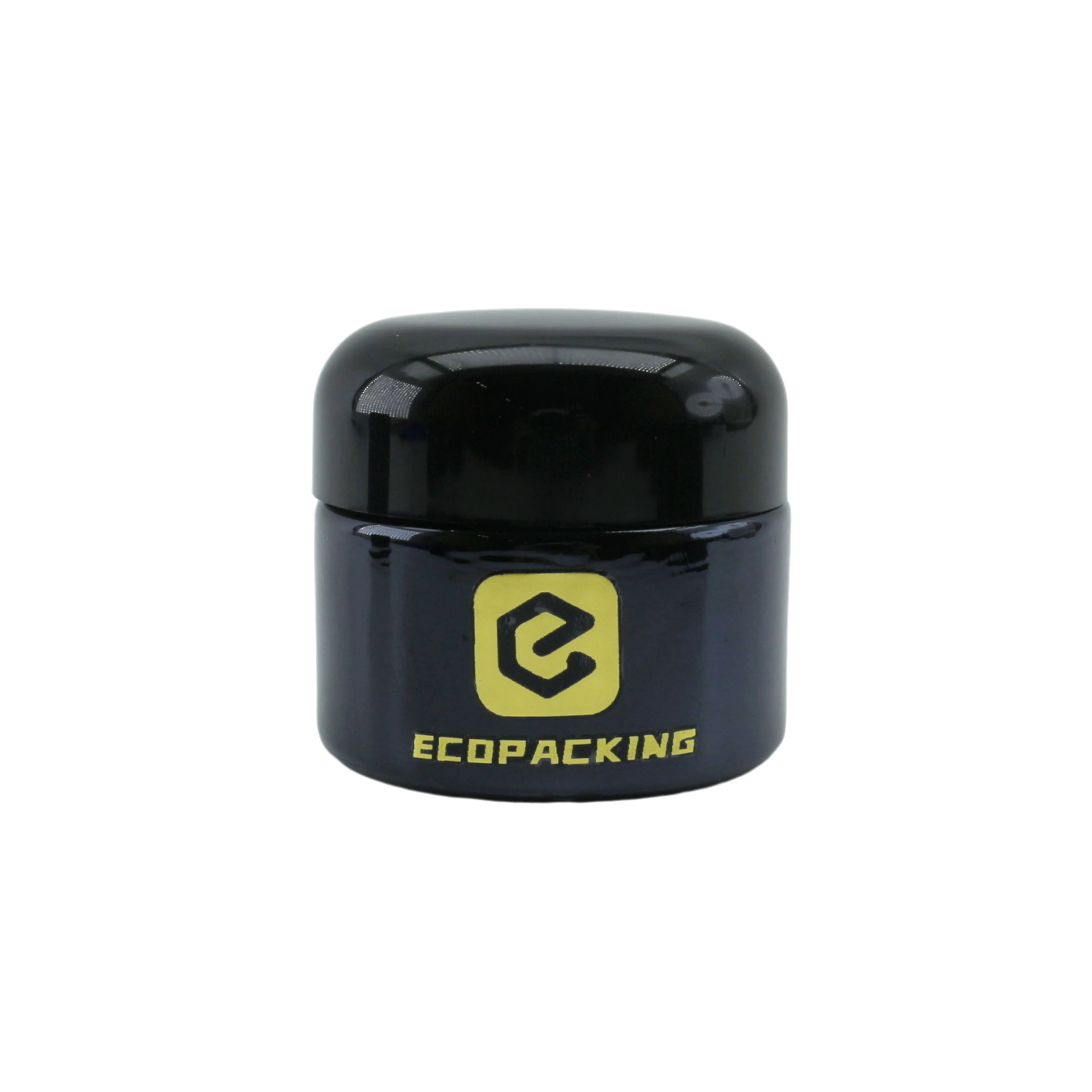 High End Jar for Uv Gel 5g 15g 30g 50g 100g 250g 500g 1000g Empty Black Uv Dark Violet Glass Jar - 图片 4