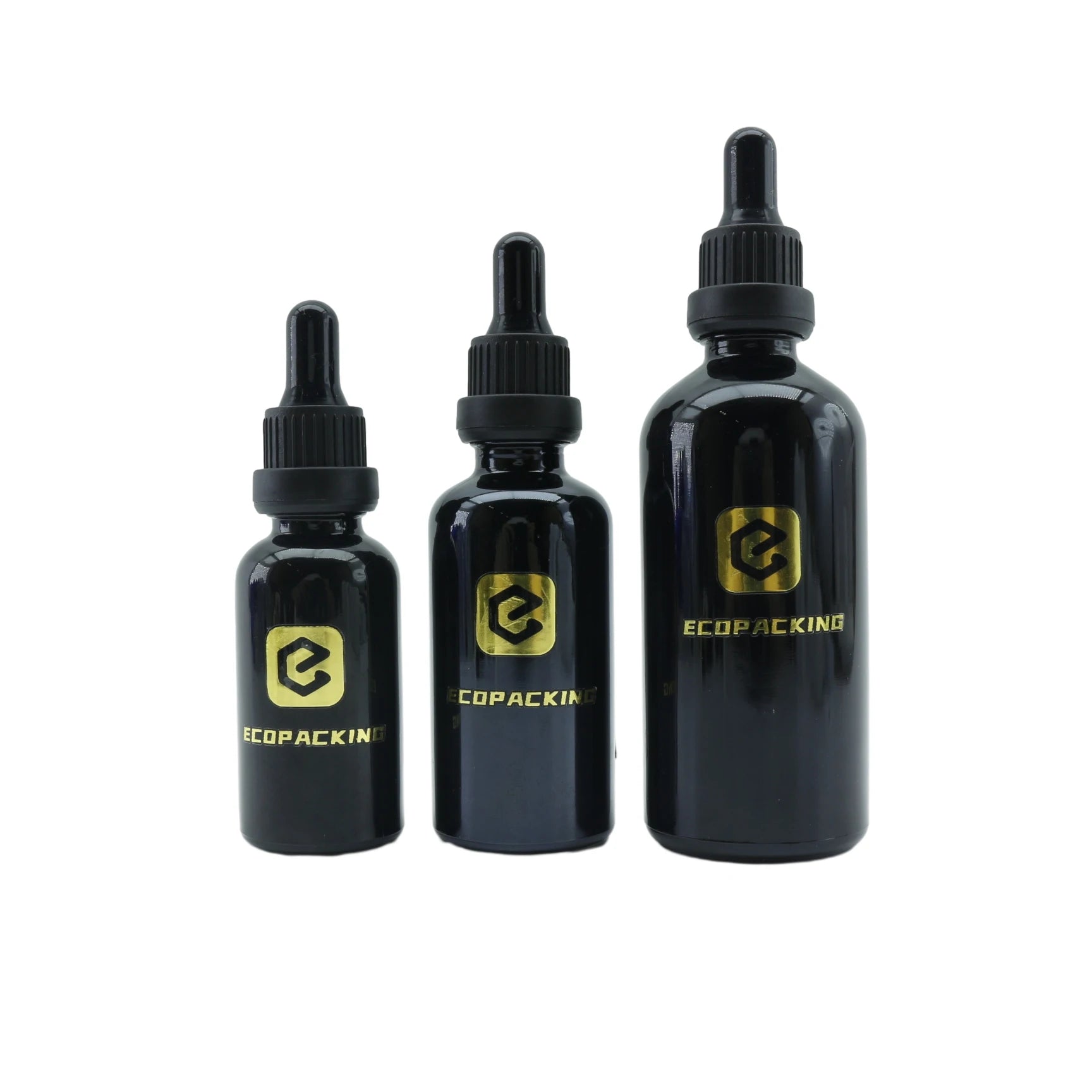 Wholesale Black Glass Essential Oil Bottle 5ml 10ml 15ml 20ml 30ml 50ml 100ml Serum Dropper Bottle - 图片 2