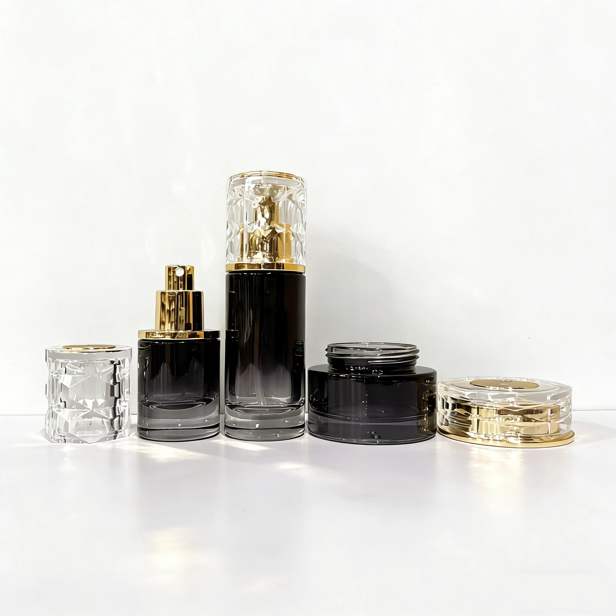 OEM 20ml 30ml 50ml 100ml 120ml Lotion Pump Spray Glass Oil Bottle 30g 50g Face Cream Jar Set for Cosmetic Container - 图片 3