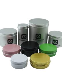 Empty Custom 5g 10g 20g 30g 50g 60g 100g 150g 200g 250g 1oz 2oz 4oz 8oz Gold Silver Black Metal Aluminum Candle Jar Tins Cans